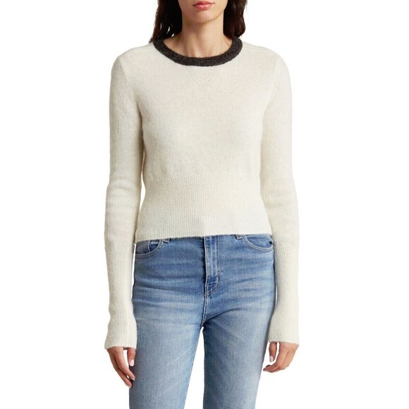 Rag & Bone Lindsay Alpaca Blend Crewneck Sweater Ivory Size XS NWT Retail $275!! - Picture 1 of 7